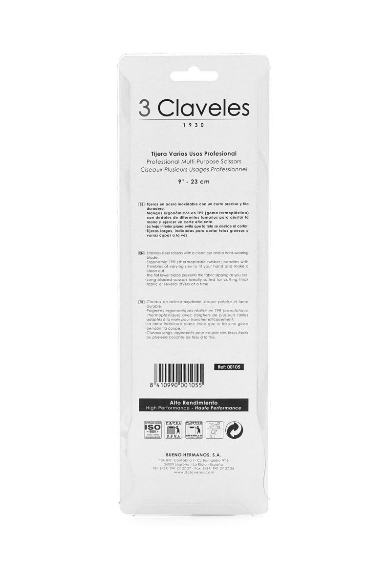 Tijeras Varios Usos Profesional 23 cm 3 Claveles - Ribes y Casals