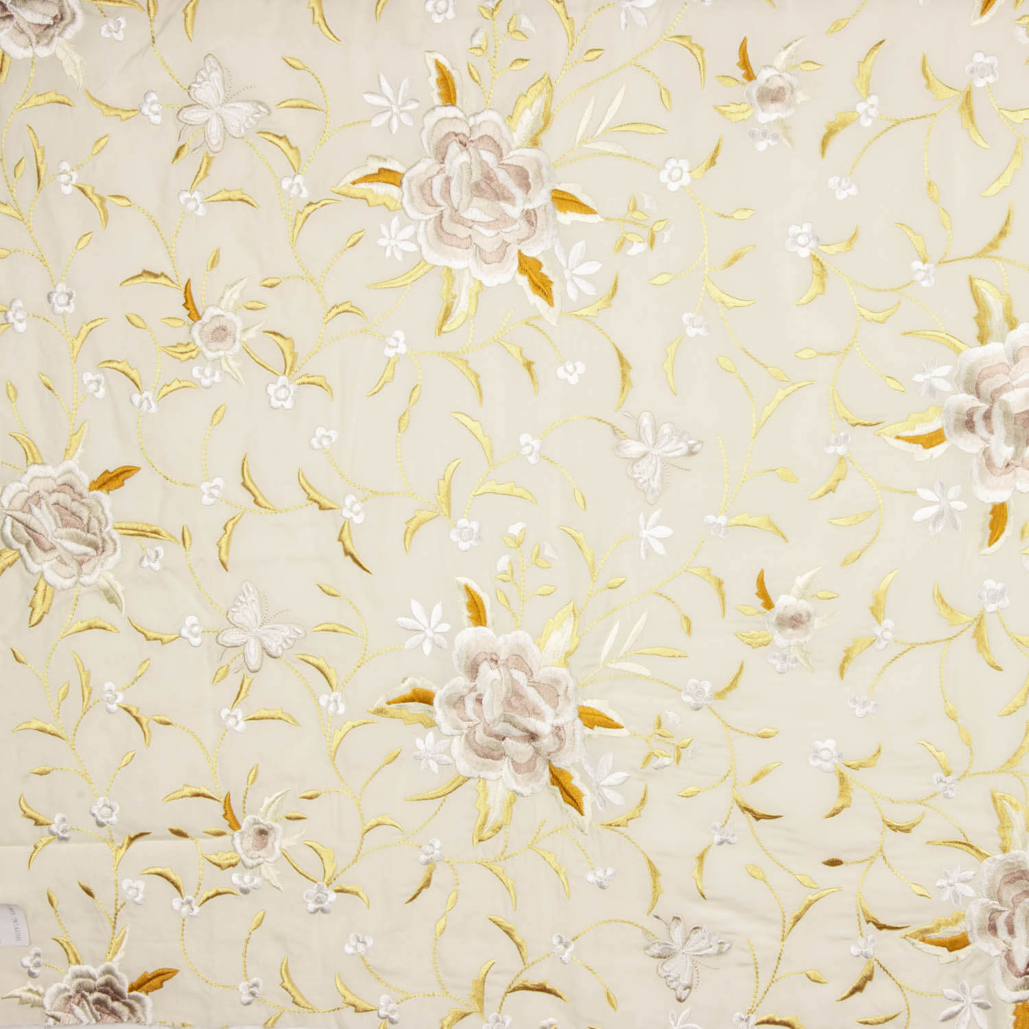 Tencel Bordado Mantón Marfil - Ribes y Casals