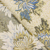 Brocado Lurex Flor Azulón Dorado - Ribes y Casals