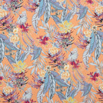 Crêpe Ligero Estampado Tropical Coral - Ribes y Casals