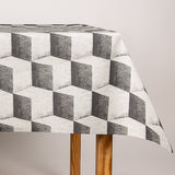 Mantel Resinado Antimanchas Maxi Cubo Gris - Ribes y Casals