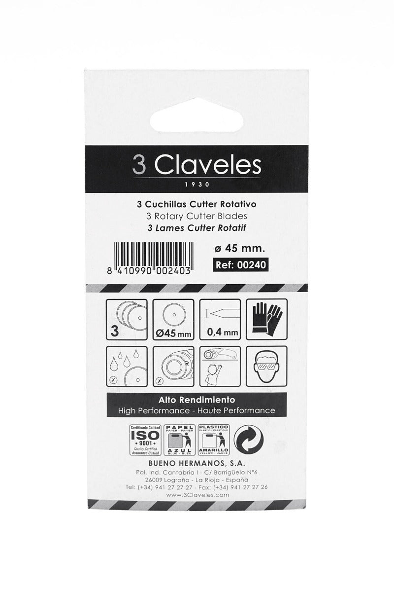 Cuchillas Cutter Rotativo 45 mm - Ribes y Casals