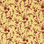 Retal Vichy Algodón Ocre Flocado Floral Grana - Varias medidas x ancho de 150 cm - Ribes y Casals