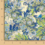 Crêpe Ligero Estampado Paisley Verde Azul - Ribes y Casals