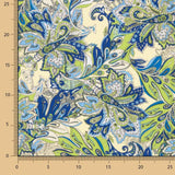Crêpe Ligero Estampado Paisley Verde Azul - Ribes y Casals