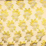 Brocado Lurex Flor Azulón Dorado Intenso - Ribes y Casals