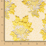 Brocado Lurex Flor Azulón Dorado Intenso - Ribes y Casals