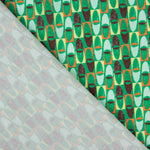 Crêpe Ligero Estampado Retro Verde Menta - Ribes y Casals