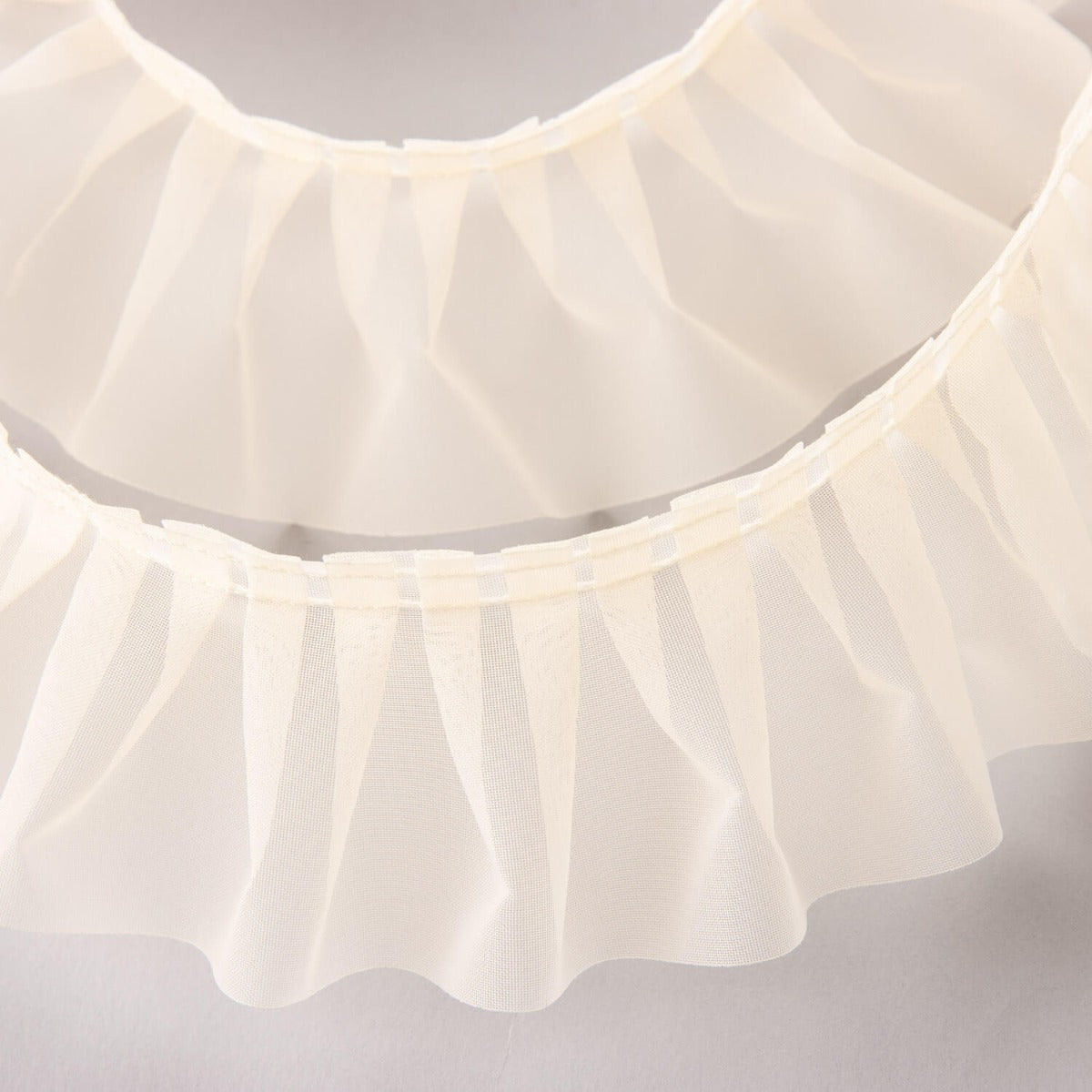 Cinta Plisada Garrucha 6 cm Cruda - Ribes y Casals