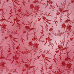 Vichy Algodón Rojo Flocado Floral Rojo - Ribes y Casals