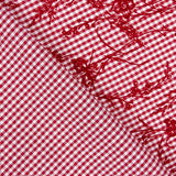 Vichy Algodón Rojo Flocado Floral Rojo - Ribes y Casals