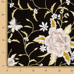 Tencel Bordado Mantón Negro - Ribes y Casals