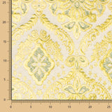 Retal Brocado Lurex Flor Verde Crudo Dorado 100x140 cm - Ribes y Casals