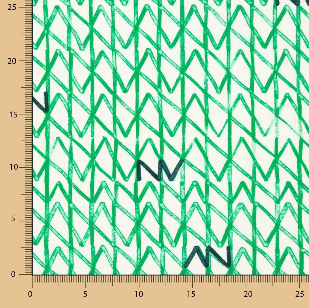 Crepe Viscosa Gráfico Esmeralda - Ribes y Casals