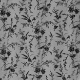 Vichy Algodón Negro Flocado Floral Negro - Ribes y Casals