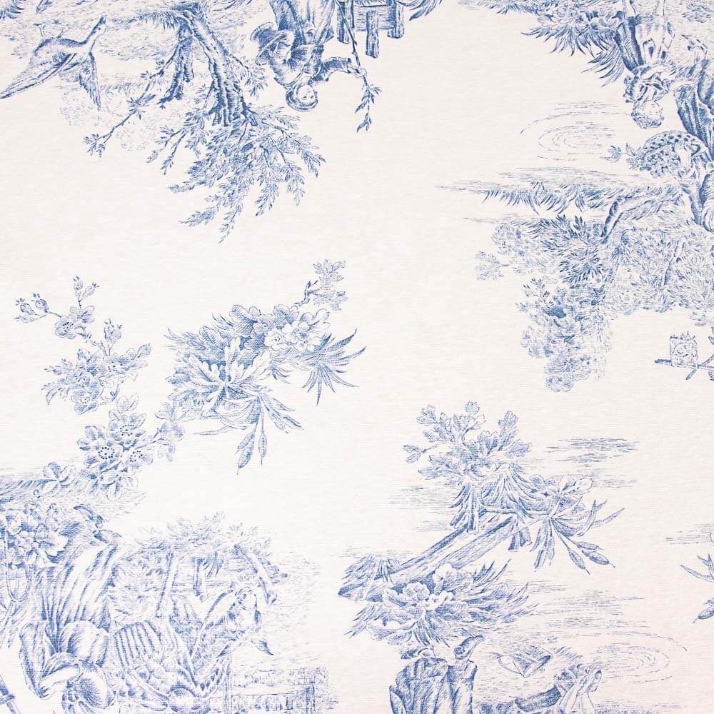 Mantel Resinado Antimanchas Toile de Jouy Azul - Ribes y Casals