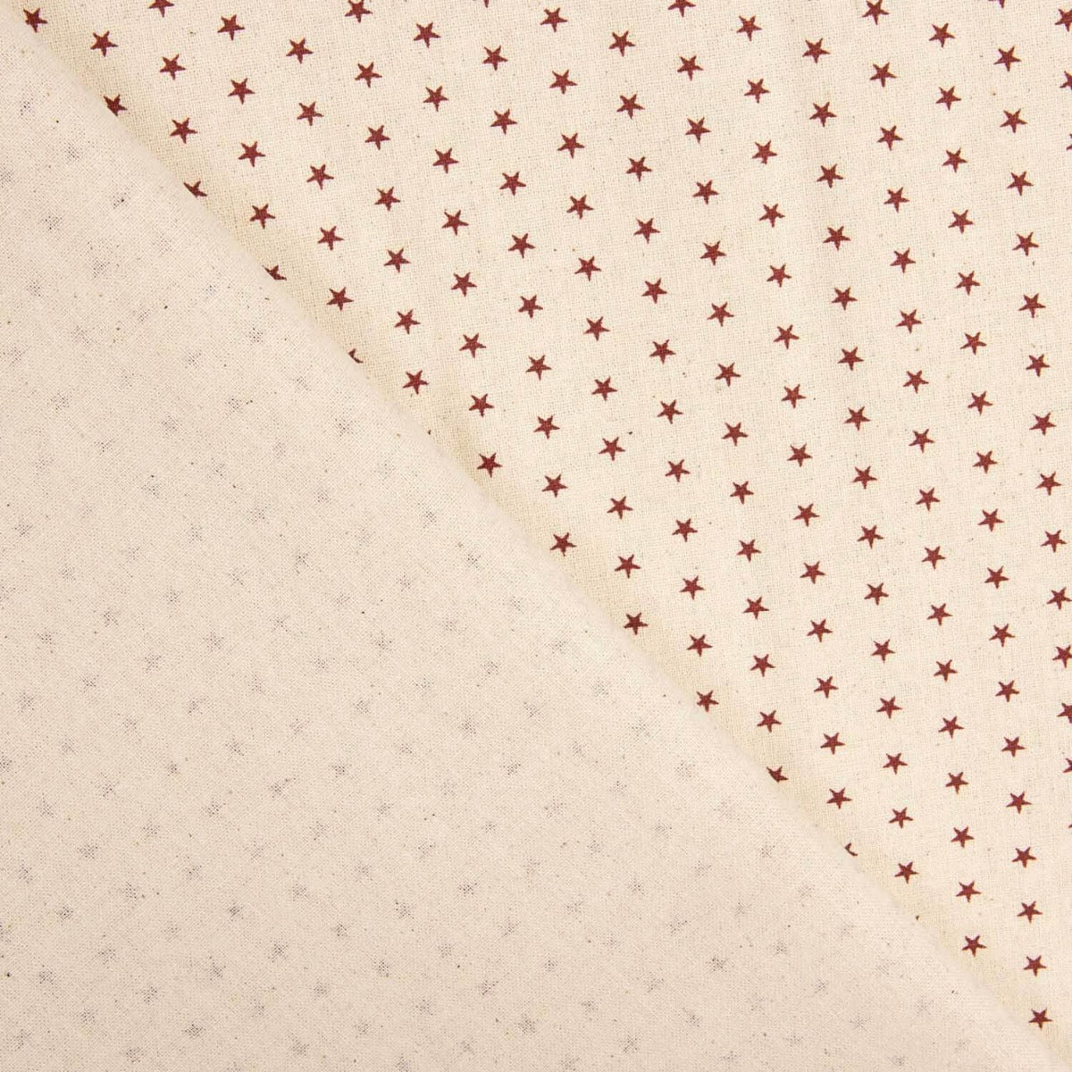 Popelín Estampado Estrellas Grana-Crudo - Ribes y Casals