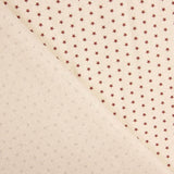 Popelín Estampado Estrellas Grana-Crudo - Ribes y Casals