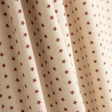 Popelín Estampado Estrellas Grana-Crudo - Ribes y Casals