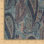 Brocado Cachemire Azul Coral - Ribes y Casals