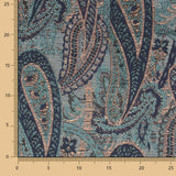 Brocado Cachemire Azul Coral - Ribes y Casals