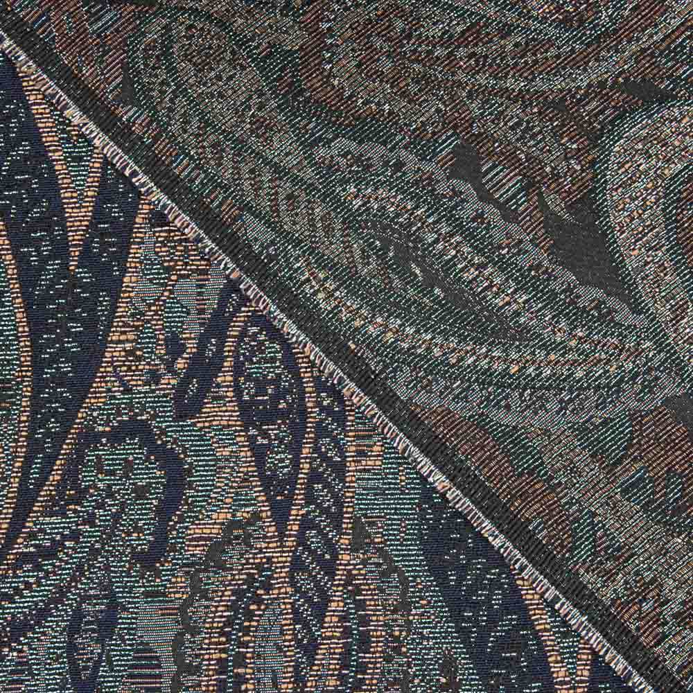 Brocado Cachemire Azul Coral - Ribes y Casals