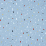 Popelín Algodón Anclas Azul - Ribes y Casals