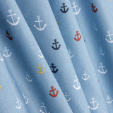 Popelín Algodón Anclas Azul - Ribes y Casals