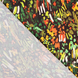 Crêpe Ligero Estampado Abstracto Verde Otoñal - Ribes y Casals