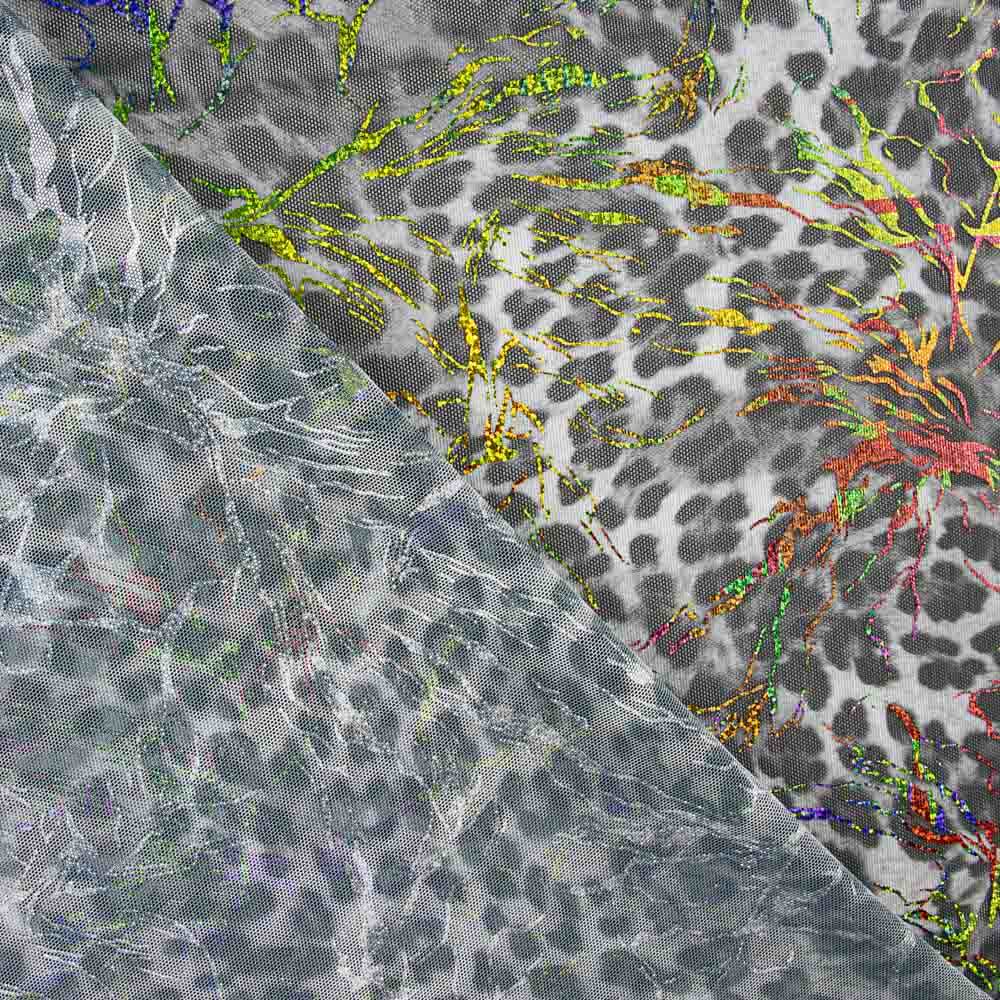 Rejilla Elástica Leopardo Laminado Gris - Ribes y Casals