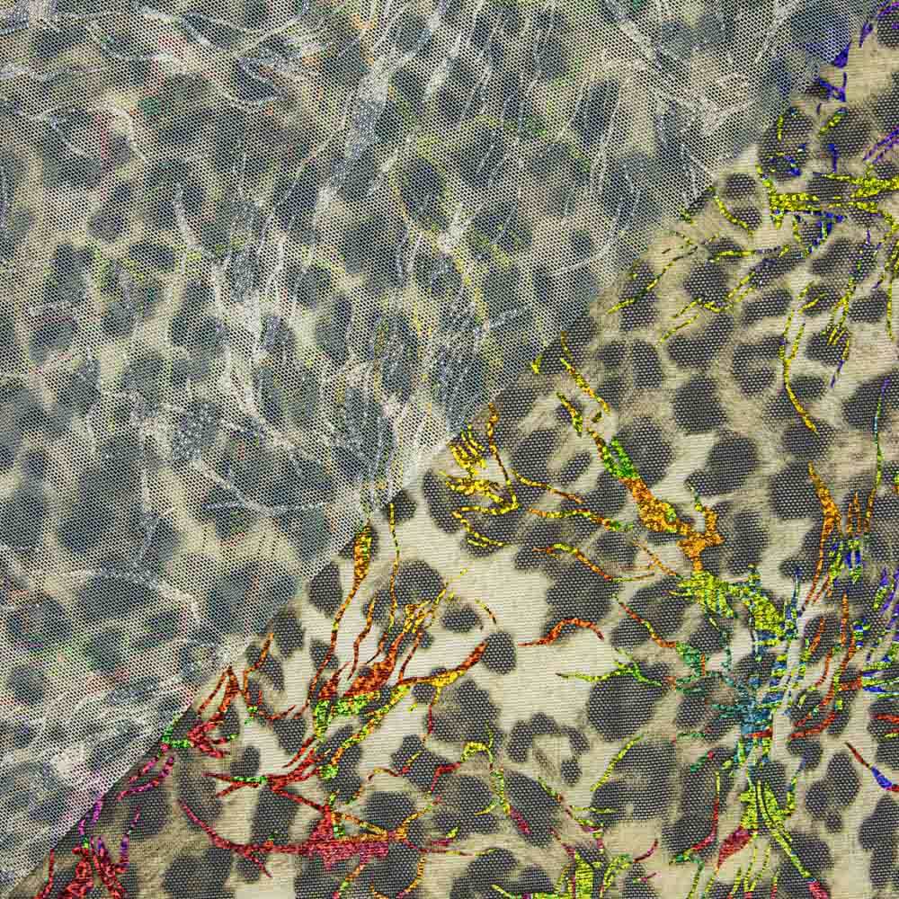 Rejilla Elástica Leopardo Laminado Kaki - Ribes y Casals