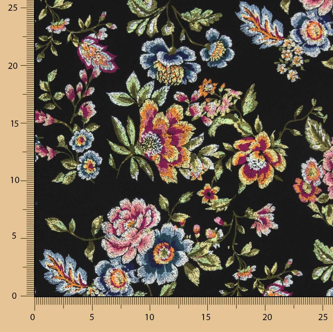 Koshibo Mantón Estampado Negro - Ribes y Casals