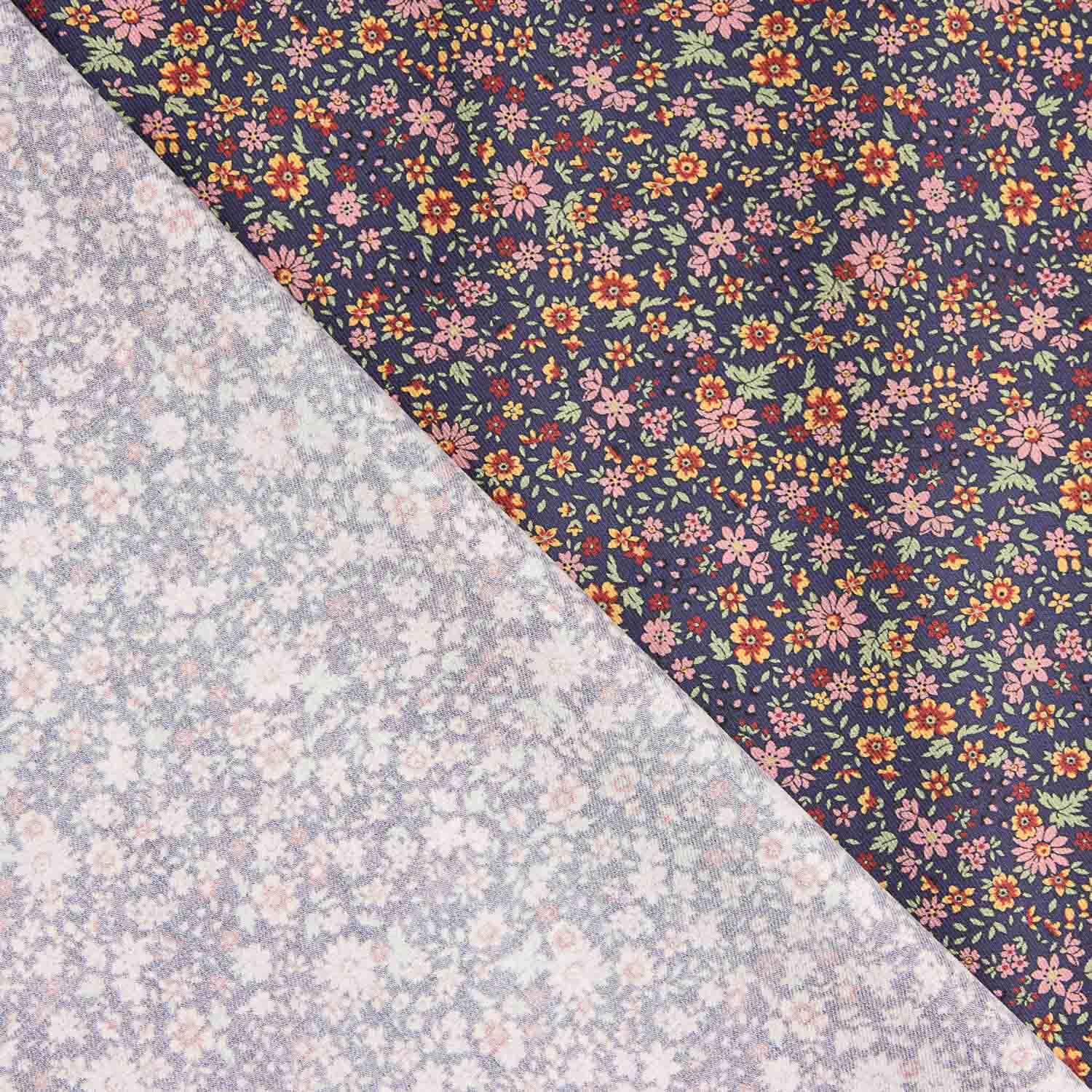 Popelín Algodón Floral Liberty Fondo Marino - Ribes y Casals