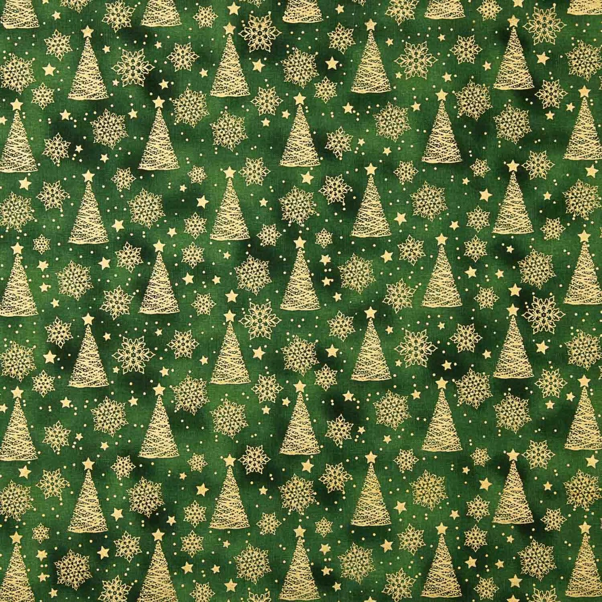 Popelín Navidad Verde Abeto - Ribes y Casals