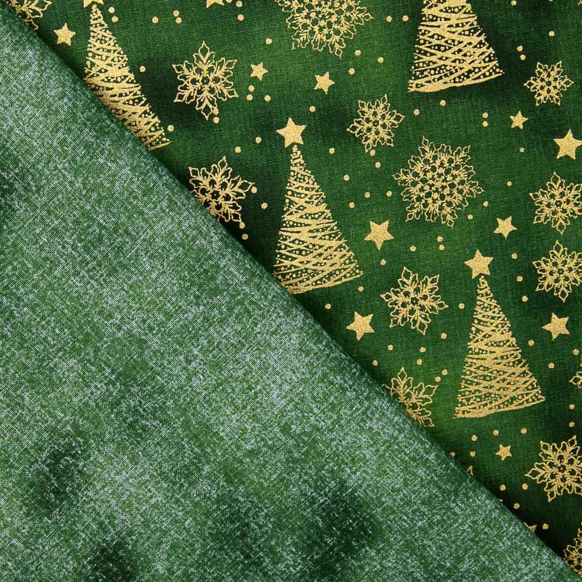 Popelín Navidad Verde Abeto - Ribes y Casals