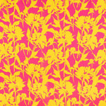 Satén Estampado Shadow Rosa-Amarillo - Ribes y Casals