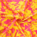 Satén Estampado Shadow Rosa-Amarillo - Ribes y Casals
