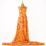 Satén Estampado Shadow Rosa-Amarillo - Ribes y Casals