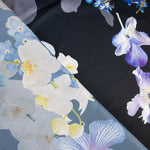Satén Estampado Romantic Flor Azul - Ribes y Casals