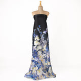 Satén Estampado Romantic Flor Azul - Ribes y Casals