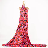 Satén Estampado Pollock Rojo - Ribes y Casals