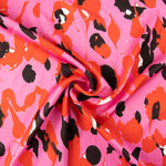 Satén Estampado Pollock Rojo - Ribes y Casals