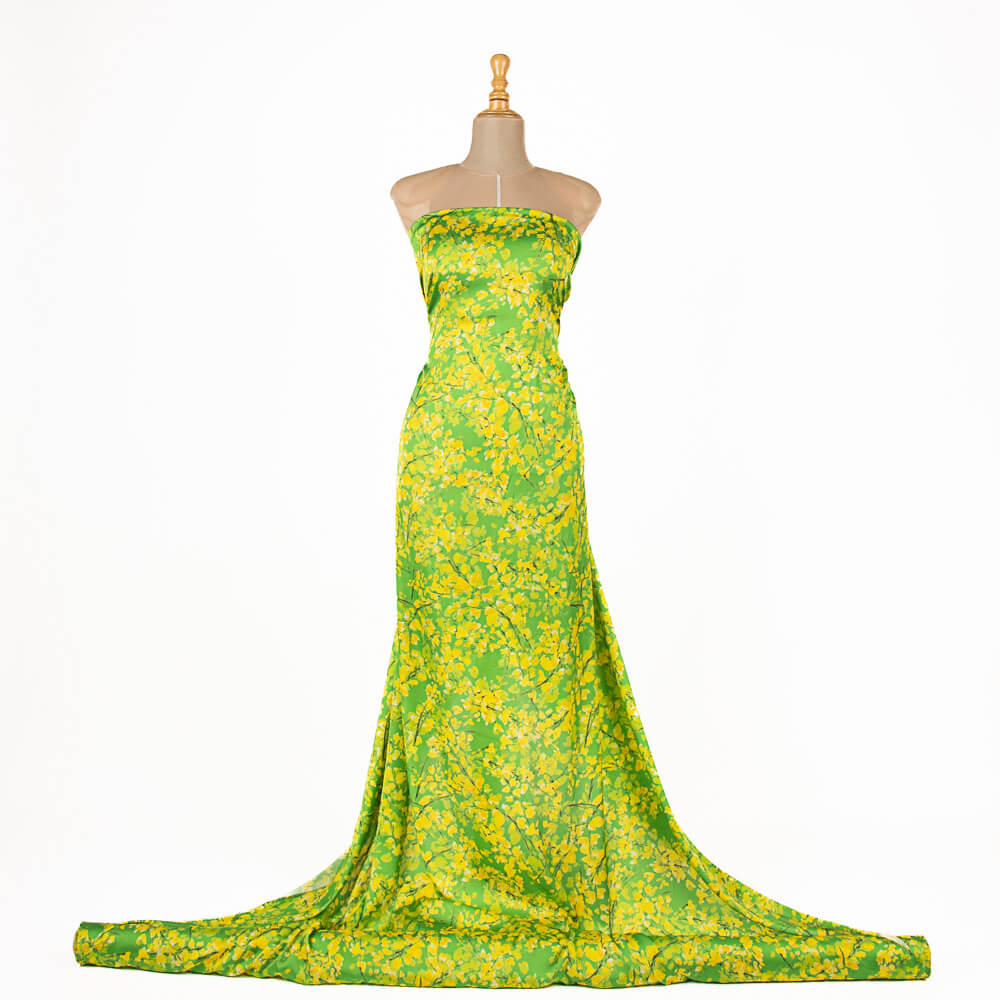 Satén Estampado Garden Amarillo - Ribes y Casals