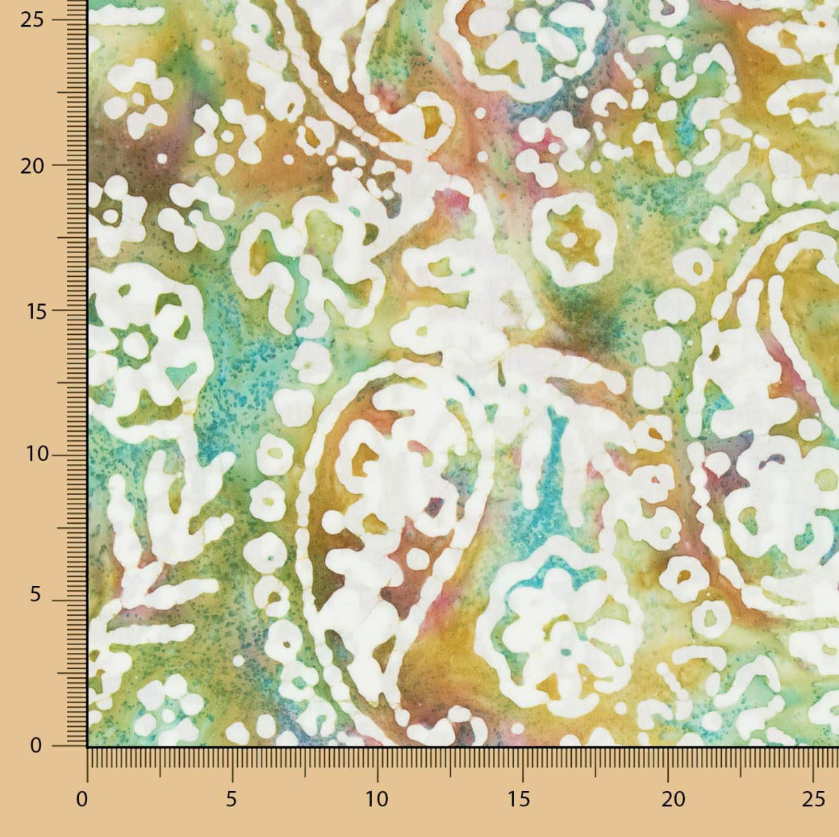 Popelín Batik Yaundé Verdes - Ribes y Casals