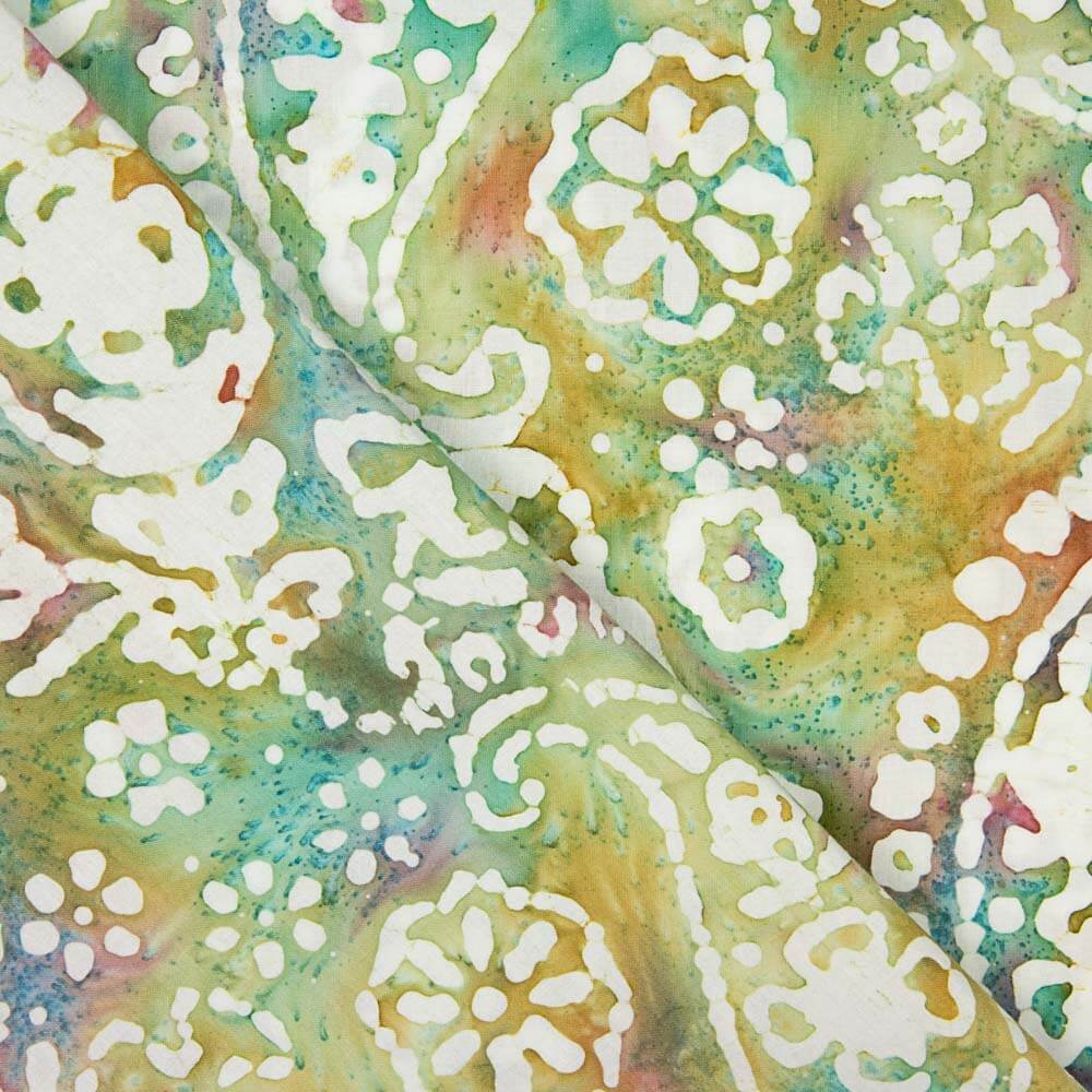 Popelín Batik Yaundé Verdes - Ribes y Casals