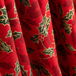 Popelín Algodón Flores Navidad Rojo - Ribes y Casals