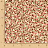 Popelín Navidad Poinsettias Rojo - Ribes y Casals