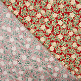 Popelín Navidad Poinsettias Rojo - Ribes y Casals