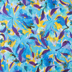 Satén Estampado Watercolor Azul - Ribes y Casals