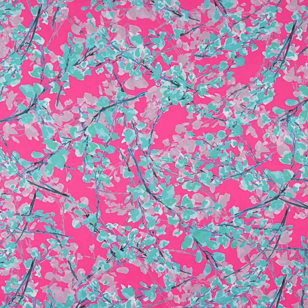 Satén Estampado Garden Verde - Ribes y Casals